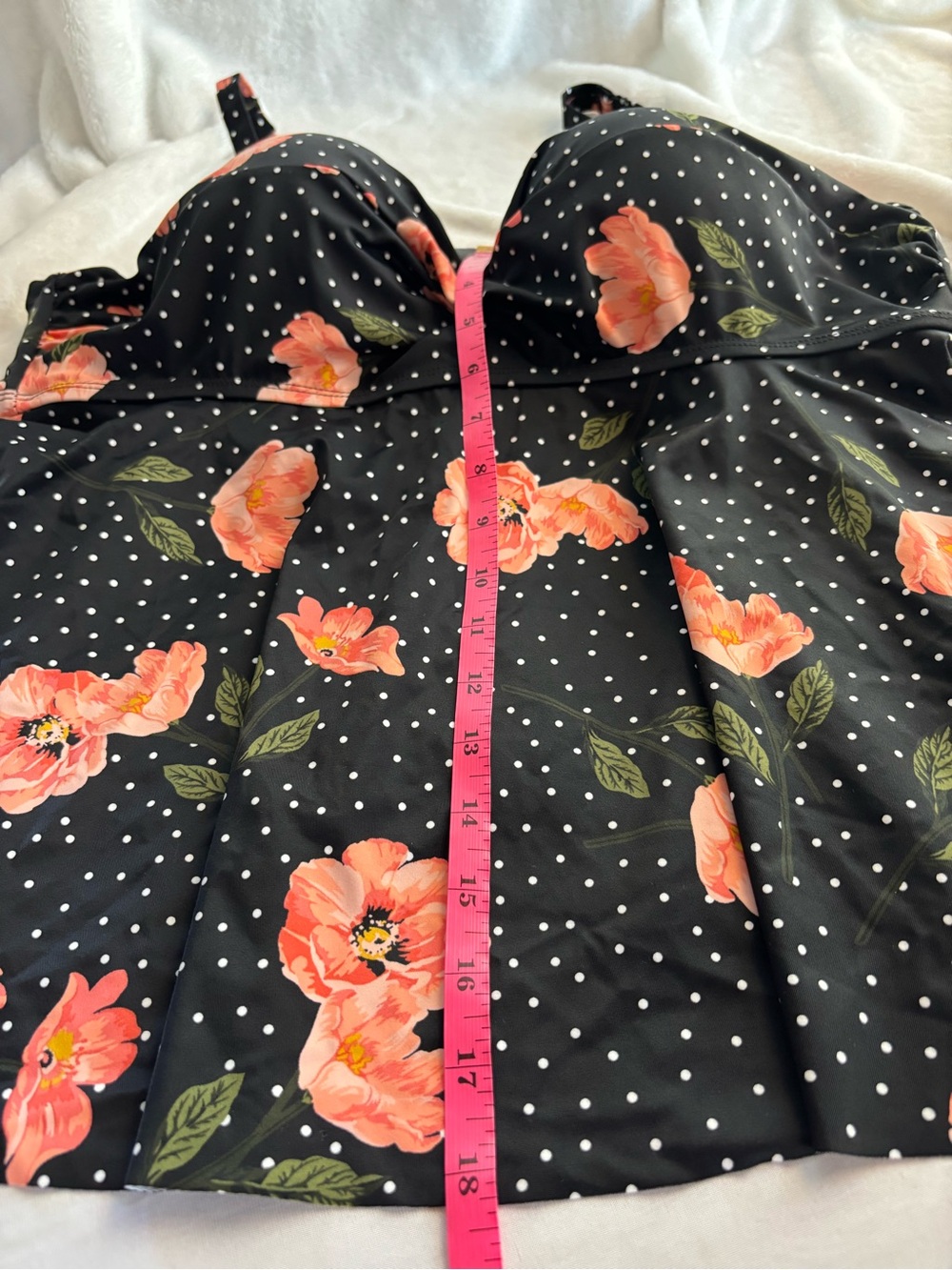 TORRID Tankini Floral Dot Twist Front Underwire Top size 2-D/DD NWT - Picture 15 of 16